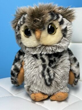 Adventure Planet Owl Stuffed Animal Plush Toy Grey Brown